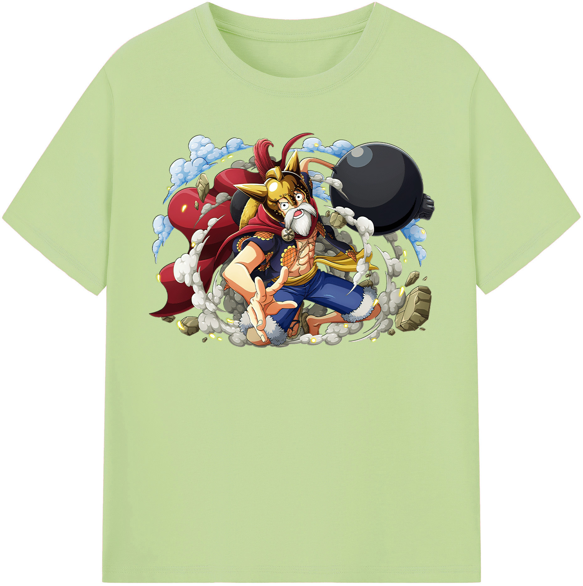 ワンピース モンキー・D・ルフィ ONE PIECE Monkey D. Luffy 綿100％半袖Tシャツ（フロントプリント）